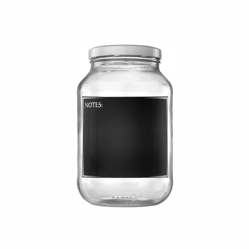 Consol 3L Glass Jar with Black Notes 27277