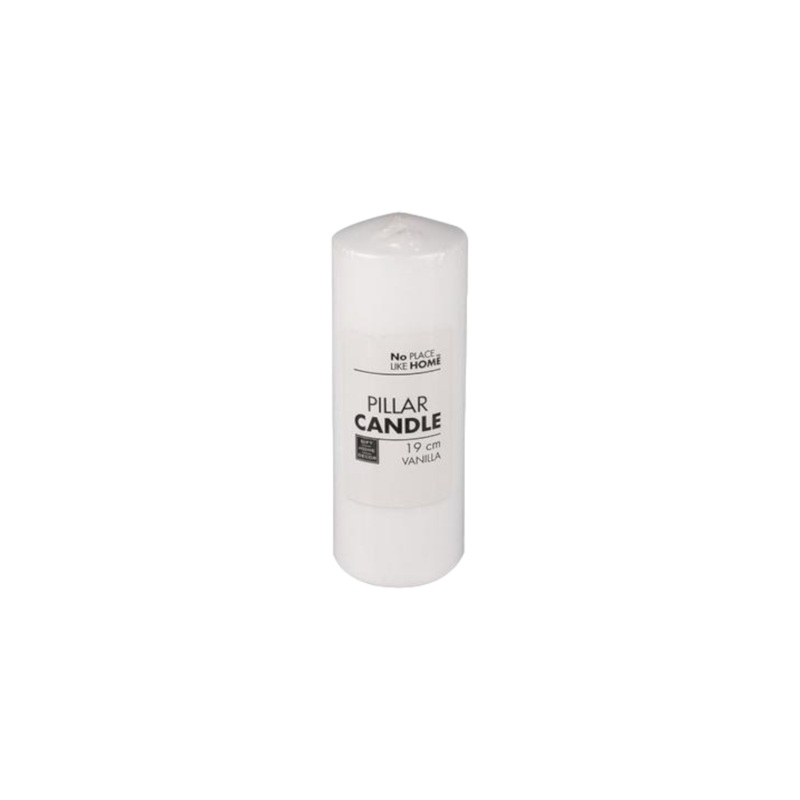 Scented Pillar Candle Round White 19x7cm