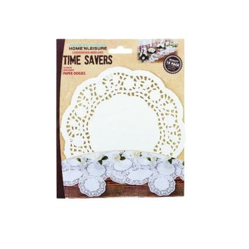 Time Savers Paper Doilies 27cm Round 18pack