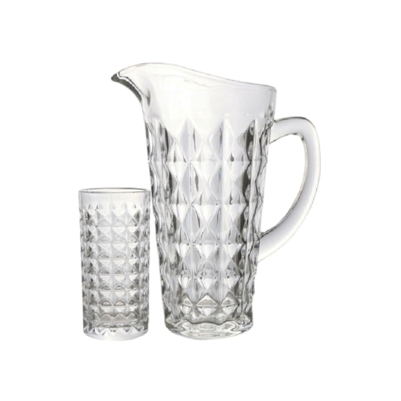 Water Glass Jug & Tumbler Set 22581 7pc