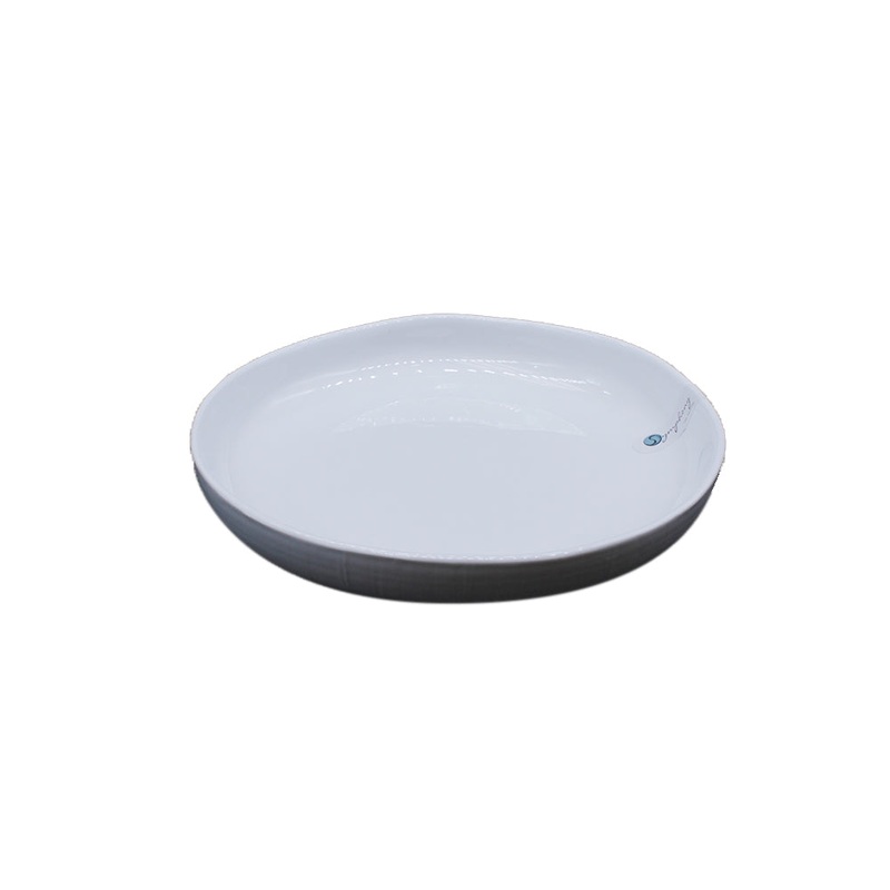 Ceramic Serving Bowl Linen 25x25x4cm SGN2077