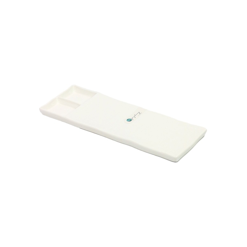 Ceramic Serving Platter Linen 3div Rectangular 30×10.5cm SGN2082