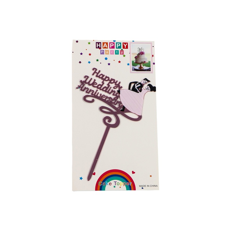 Acrylic Cake Topper Happy Wedding Anniversary DS-30