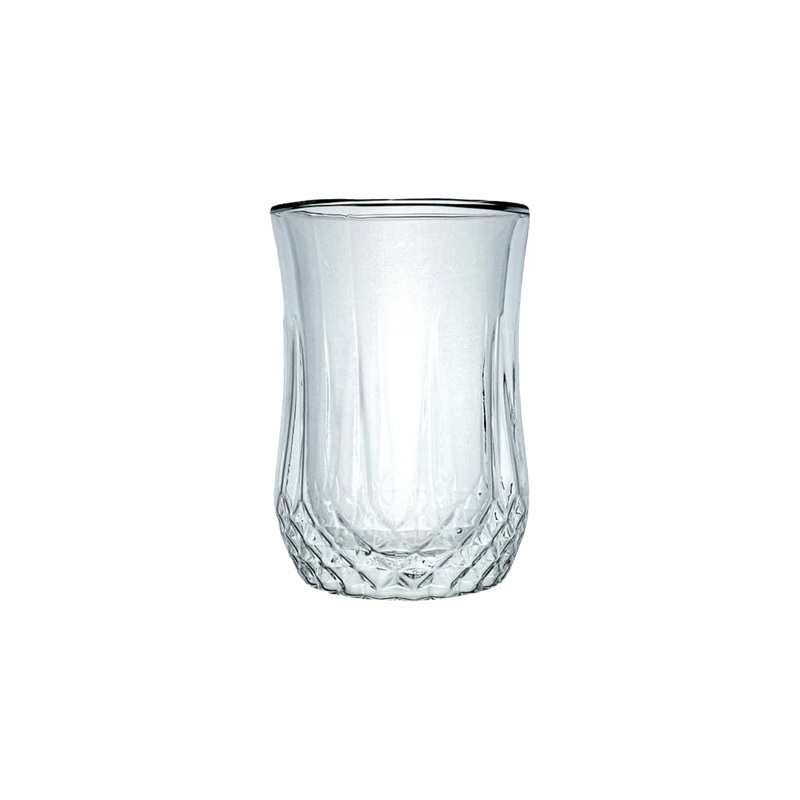 Barista Borosilicate Double Wall Caf Cup 250ml Patter Base 2pc 10215