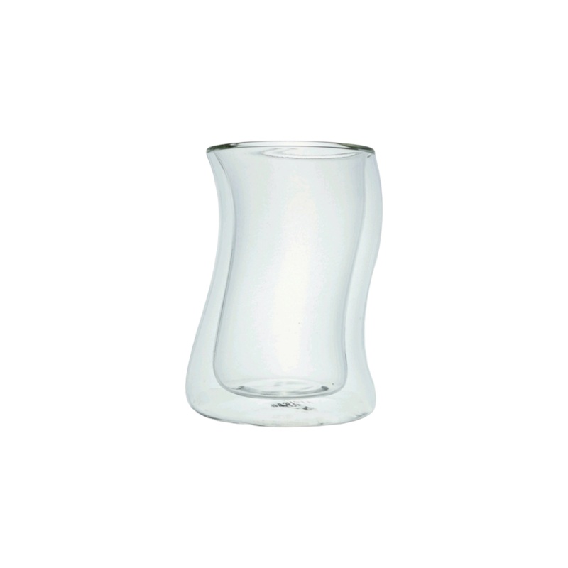 Barista Borosilicate Double Wall Curve 250ml Caf Latte Coffee Cup 2pc 10202