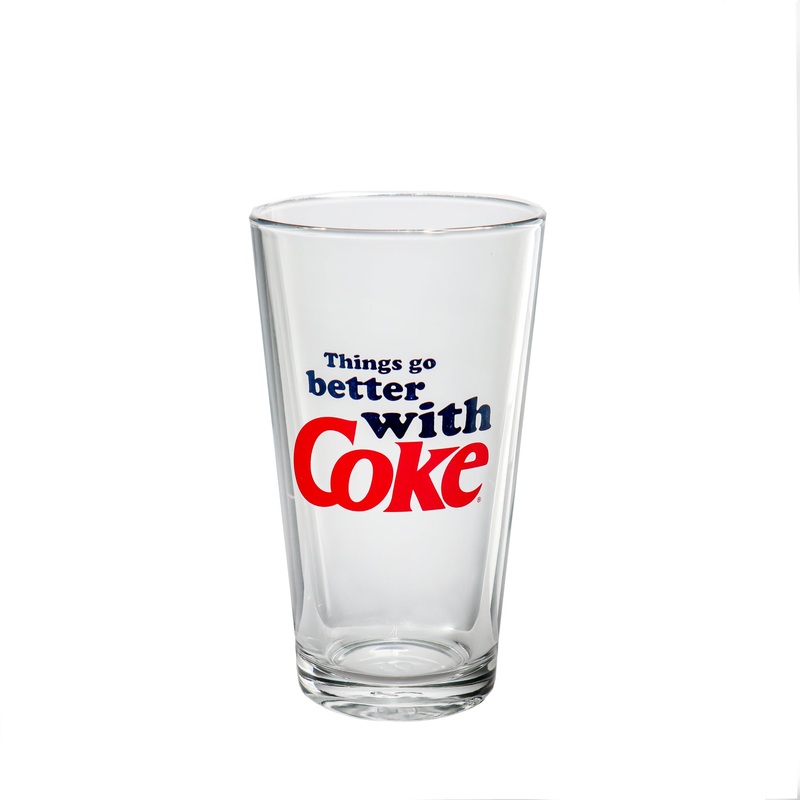 Coke Hiball Glass Tumbler 200ml Red Print Pasabahce 40974
