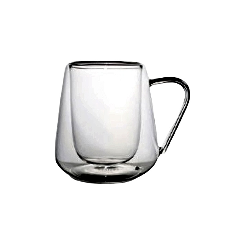 Barista Borosilicate Double Wall Caf Espresso Coffee Mug 240ml 2pc 11402