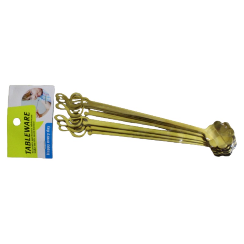 Coffee Spoon Gold Stainless Steel  6Pcs XSS2217