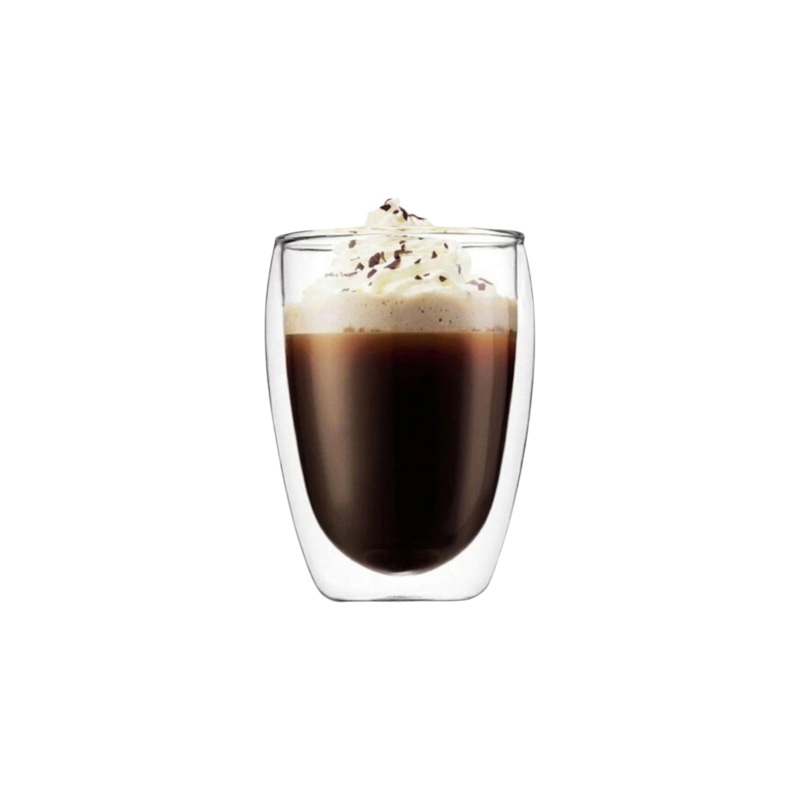 Winox Borosilicate Double Wall Coffee Cup 280ml 2pc GL2919