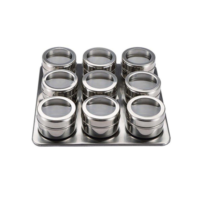 Spice Bowl Set With Holder 9pc Set Stainless Steel SGN2276