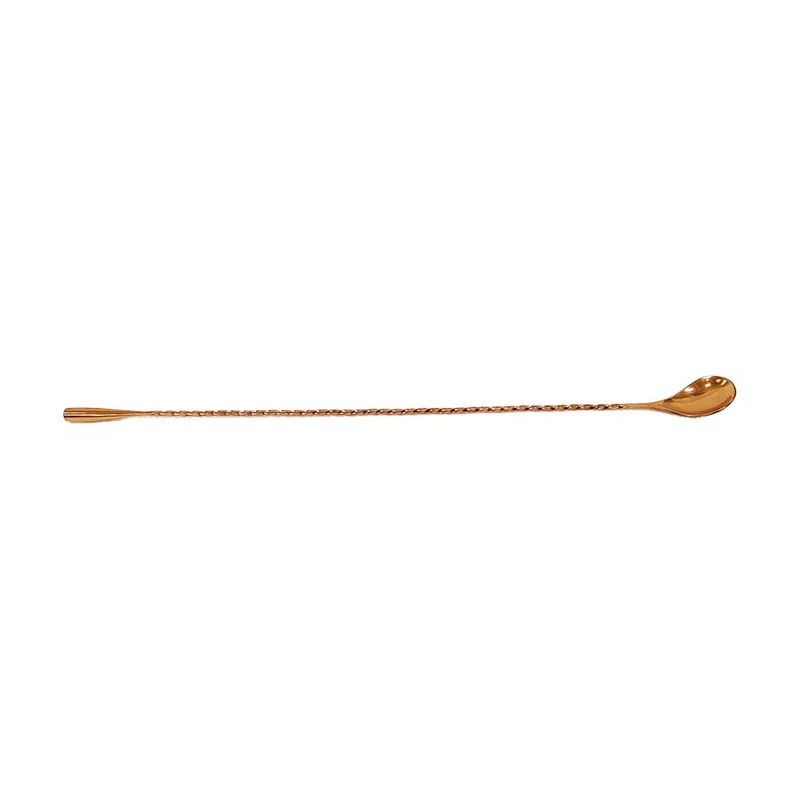 Stainless Steel Copper Platted Bar Soda Spoon Full Twisted With Drop 30cm SGN2121