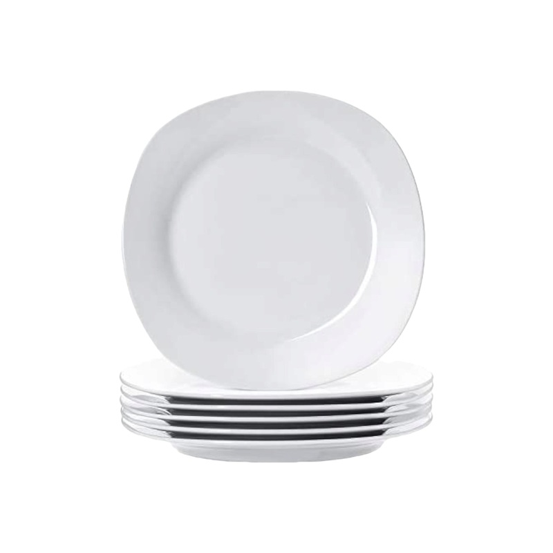 Ceramic Dinner Plate 10.5inch Square White