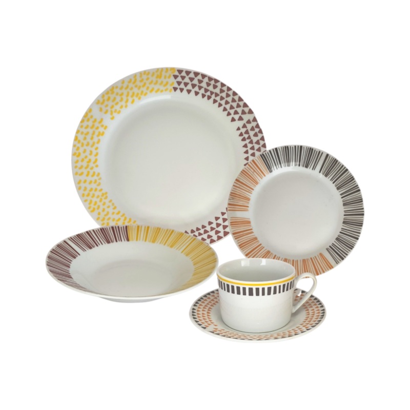 Porcelain Dinner Set 20pc Set Sunshine Life Round SGN1946