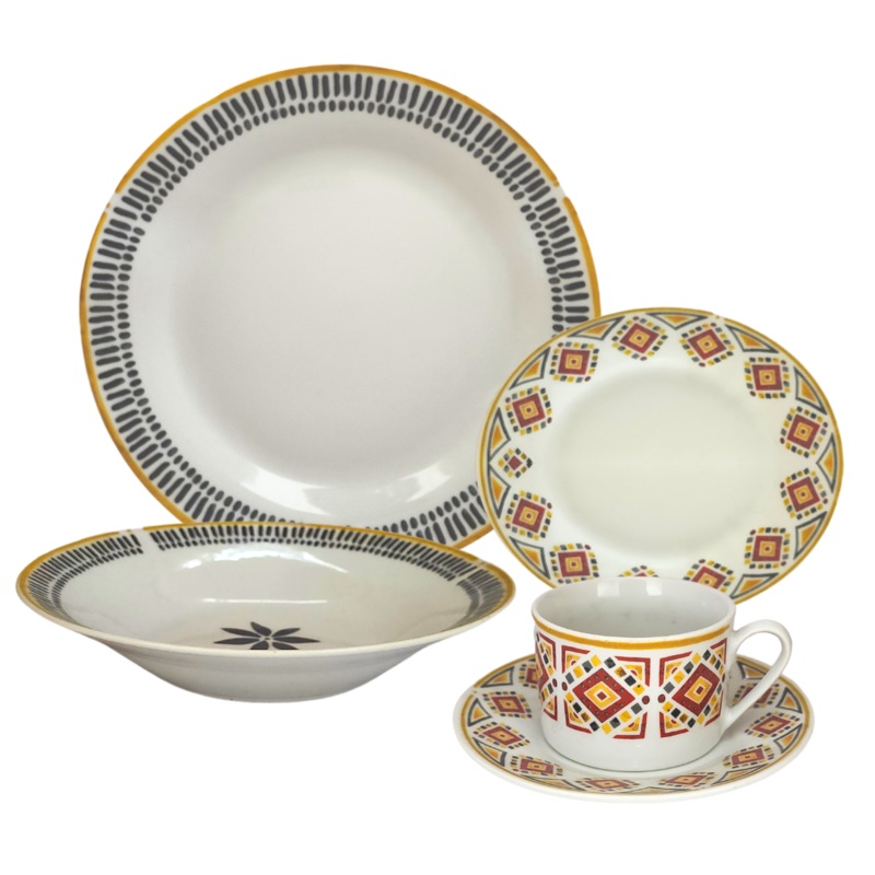 Porcelain Dinner Set 20pc Trial Ethnic SGN1948