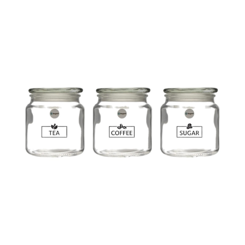 Regent Kitchen Canister Set Tea-Coffee-Sugar 3pack