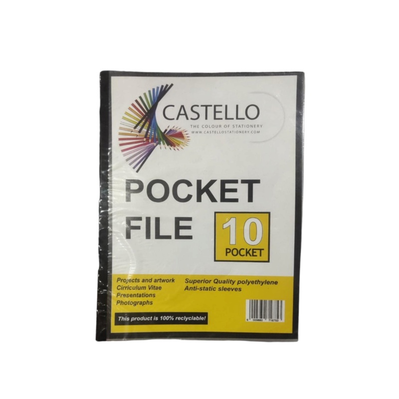 Castello A4 Flip File 10pg Filing Pockets