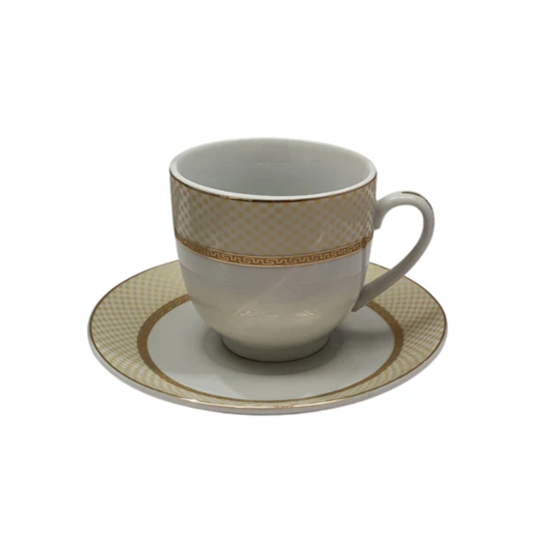 Ceramic Tea Cup & Saucer 12pc Set SGN2473