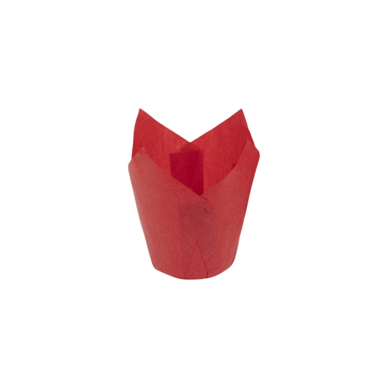 Regent Tulip Cupcake Paper Liners Red PET Lined 25pack 71524