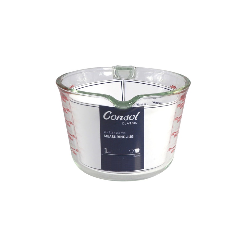 Consol Palma Measuring Jug 1L Borosilicate 17742