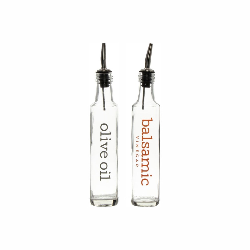 Regent Round Glass Pourer Bottles Printed 250ml