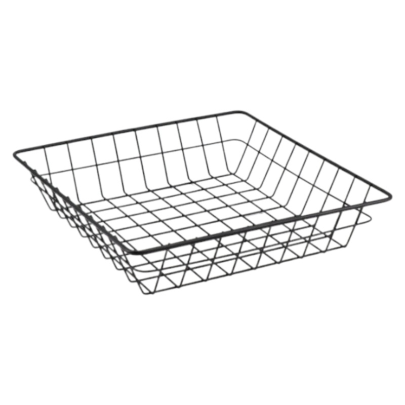 Regent Wire Serving Basket Square Powder Coated Black 14022