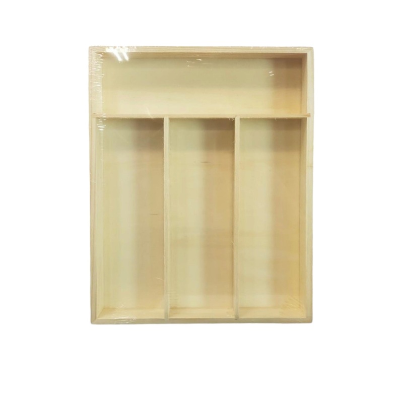 Wooden Cutlery Tray 4 Division 3×22.5x32cm