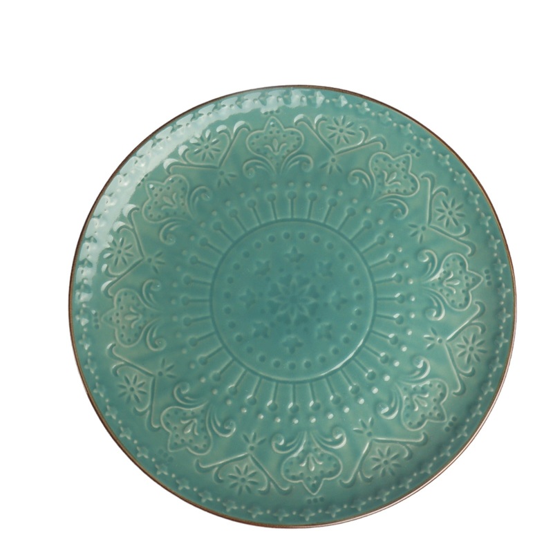 Dinner Plate 26.5cm Embossed Reactive Design Colour SZL114-1