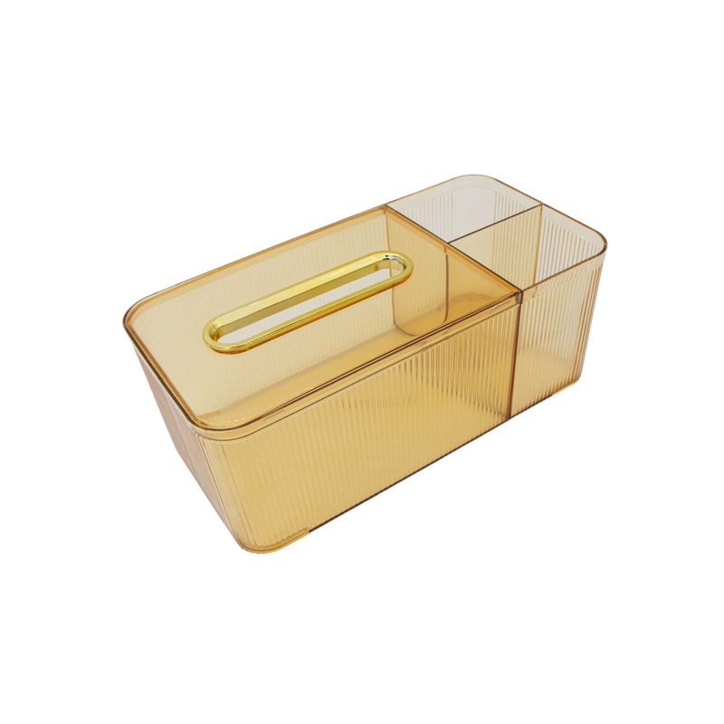 Clear Acrylic Dispenser and Storage Organizer for Tissue Box 24x13x10cm