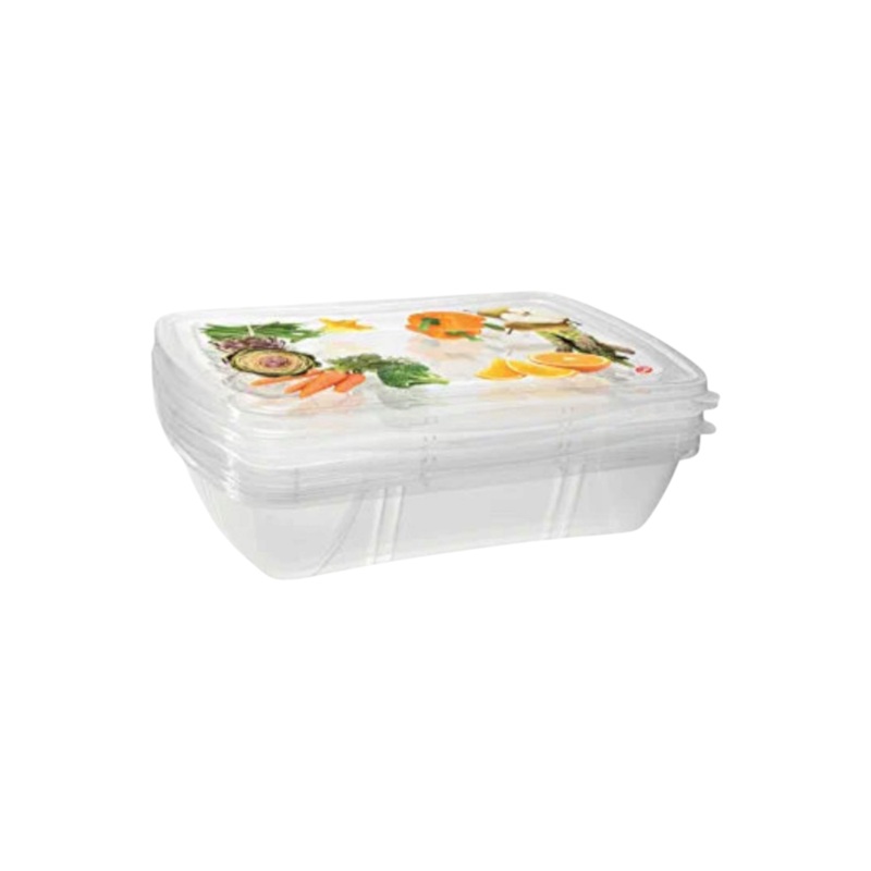Snips Fresh Food Saver 1L Container Rectangular 3pc Set 15118