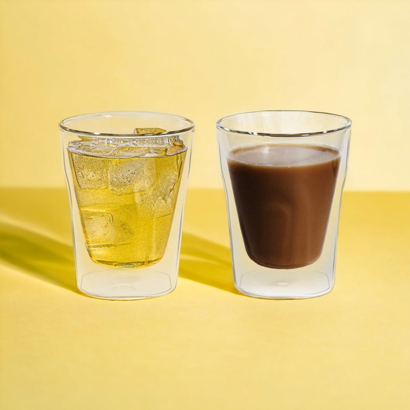 Barista Borosilicate Double Wall Glass Caf Cup 250ml 2pc 10196