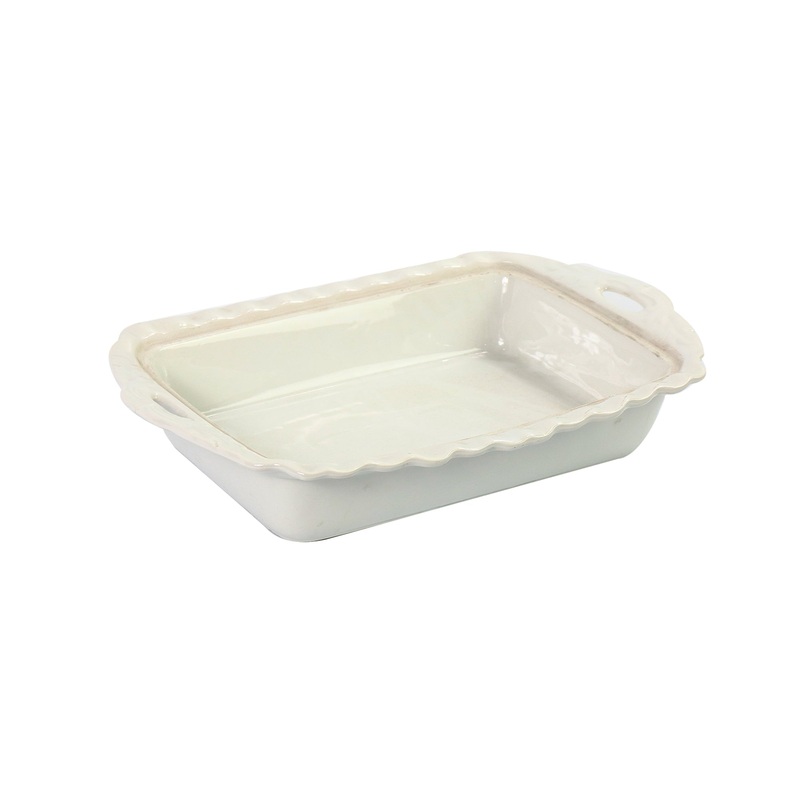 Ceramic White Roaster 37x25x7.5