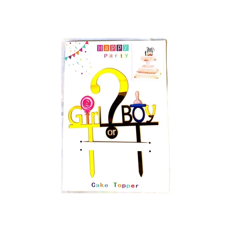 Acrylic Cake Topper Girl-or-Boy