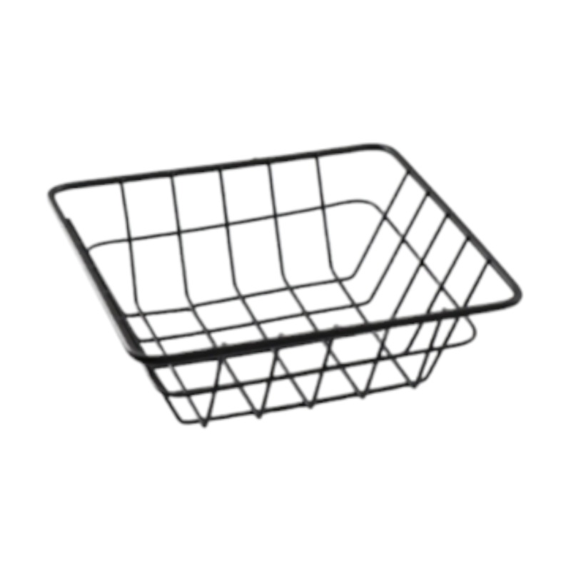 Regent Serving Wire Baset Square Powder Coated Black 150X150X50mm 14020