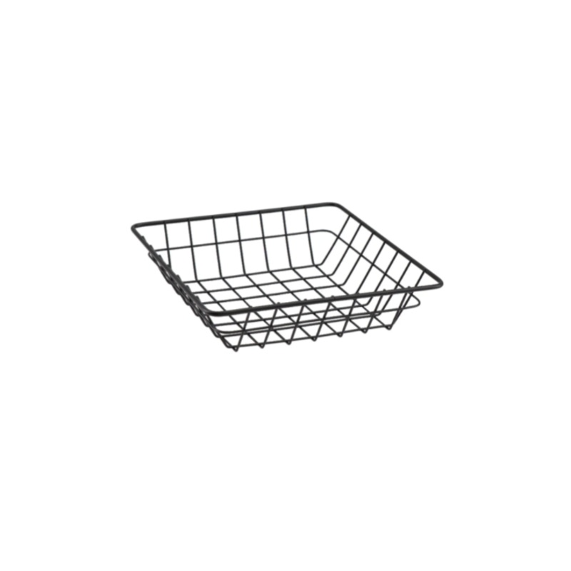Regent Serving Wire Baset Square Powder Coated Black 200x200x50mm 14021