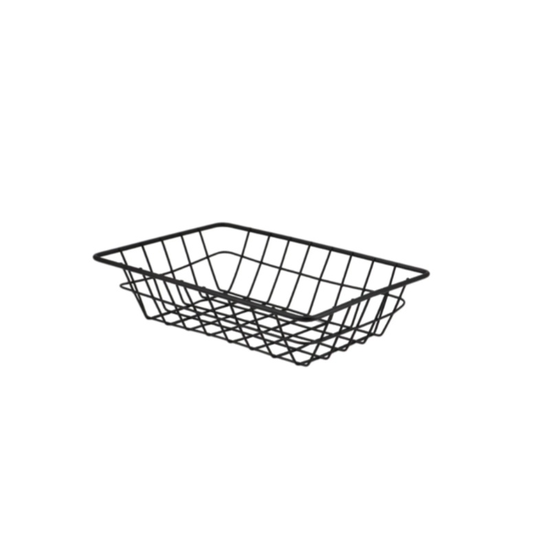 Regent Wire Serving Basket Rectangle Powder Coated Black 14023