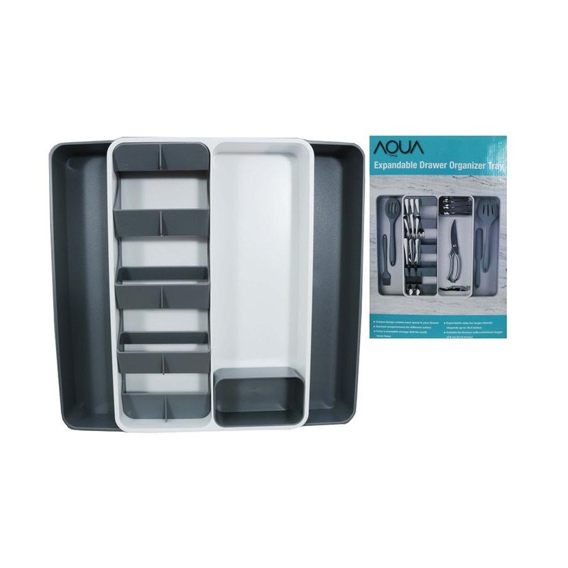 Aqua Expandable Drawer Organize Tray 10119