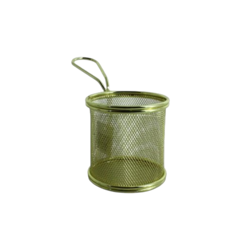 Chip Fryer Serving Basket Gold Colour 9.9cm XK1128
