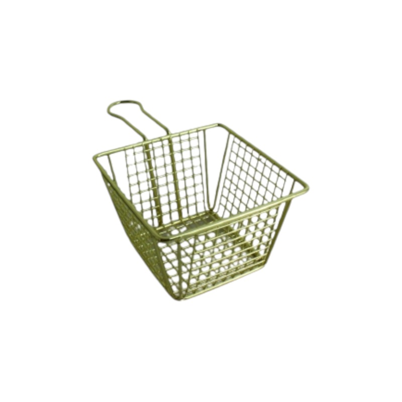 Chip Fryer Serving Basket Gold Colour XK1131