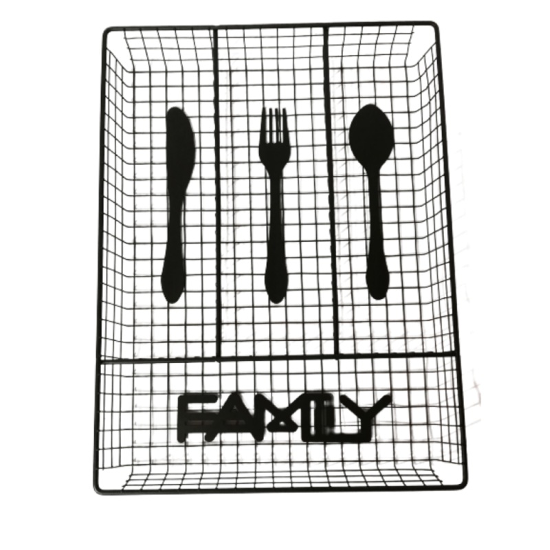 Cutlery Divider 34×25.5×4.5cm 4 Division Black RS79