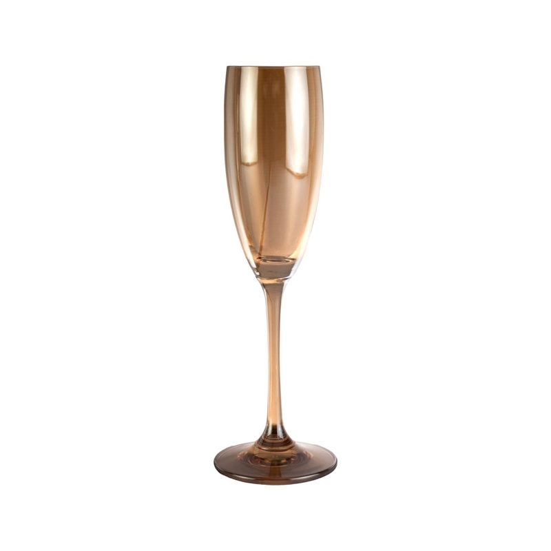 Amber Crystal Glass Flute Tumbler Celebration XGL2408