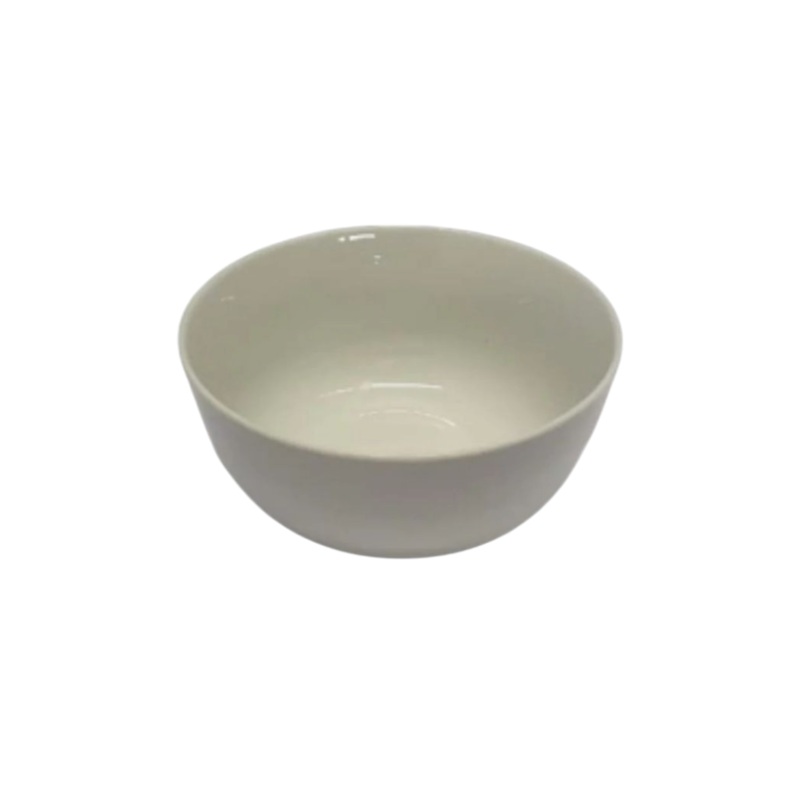 Ceramic Dessert Bowl Round White