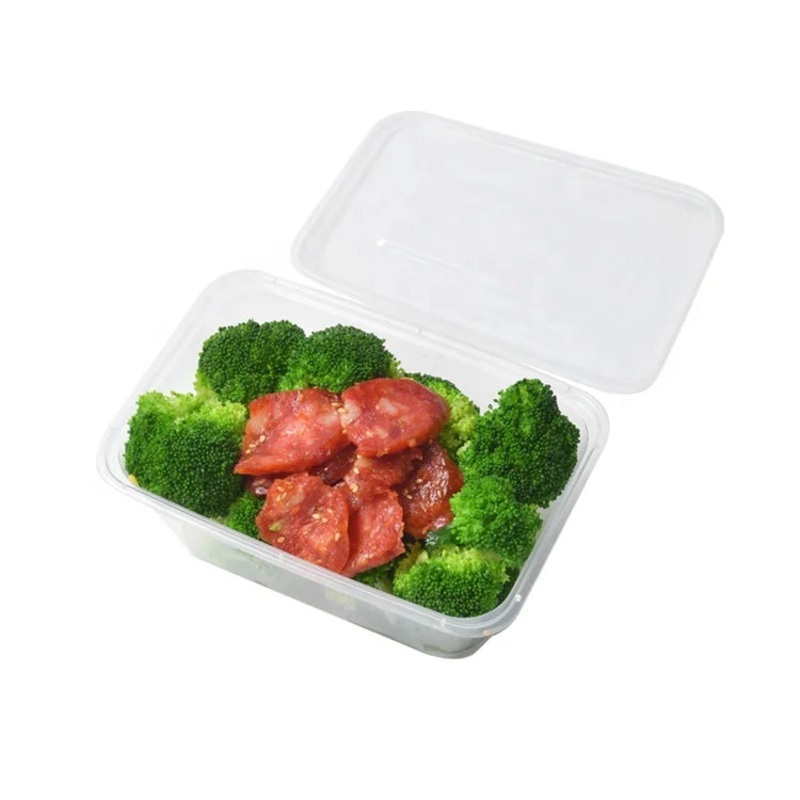 PP clear Disposable clear Food Container to Go Rectangular 10pcs