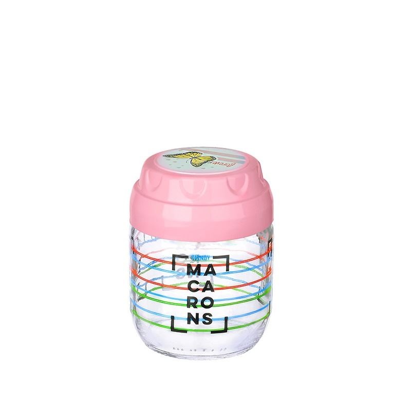 Titiz Vintage Patterned Glass Jar 425ml KC-543