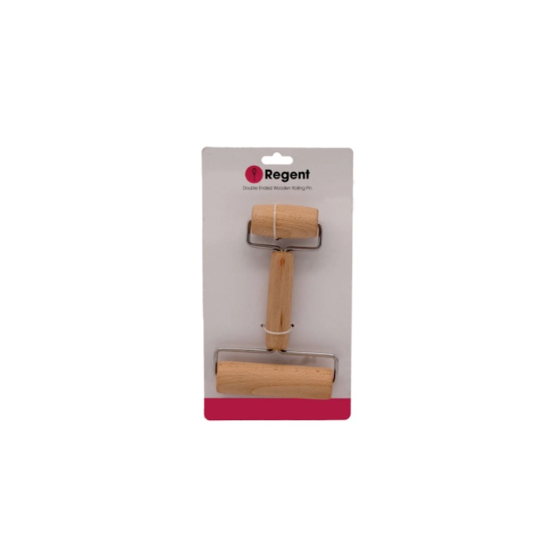 Regent Bakeware Double Ended Rolling Pin Wooden 41641