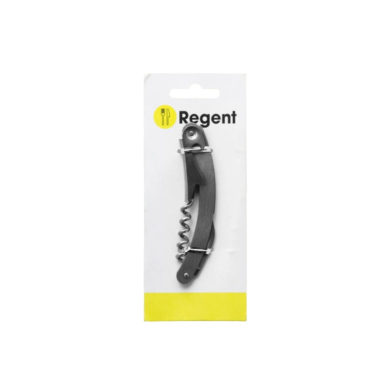 Regent Bottle Opener & Corkscrew – Kitchen Waiters Friend Flat Stainless Steel 21732
