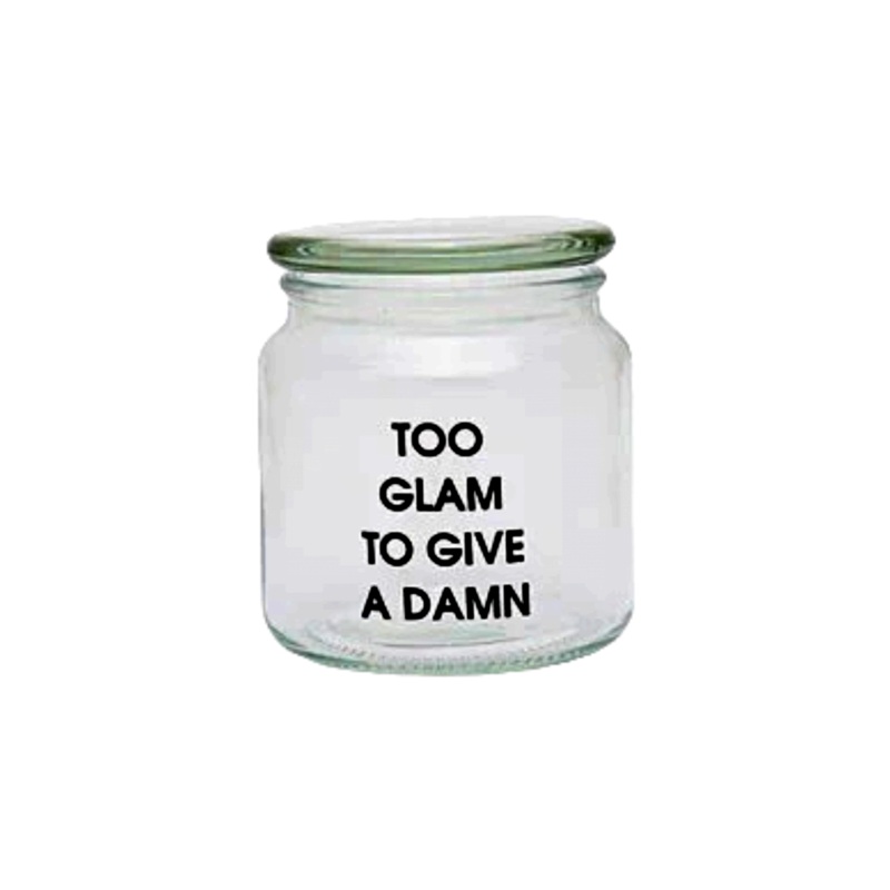 Regent Glass Storage Jar 550m with Glass Lid Printed Too Glam 26112TG