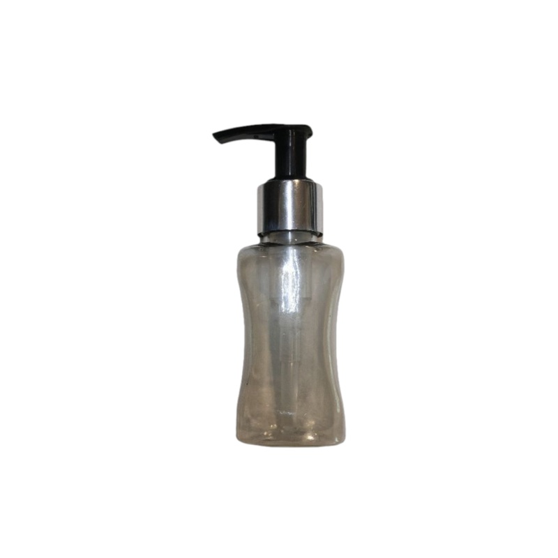 100ml PET Curve Lotion Pump Bottle Clear Plastic Nu Ware