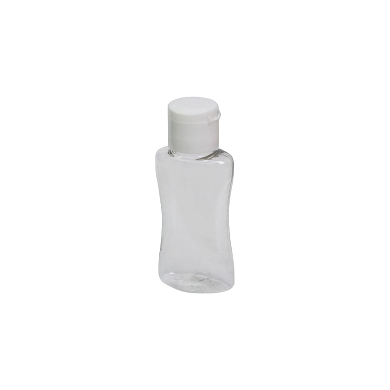 250ml PET Curve Plastic Bottle Clear with Lotion Flip Lid Nu Ware MC-PETF2-5
