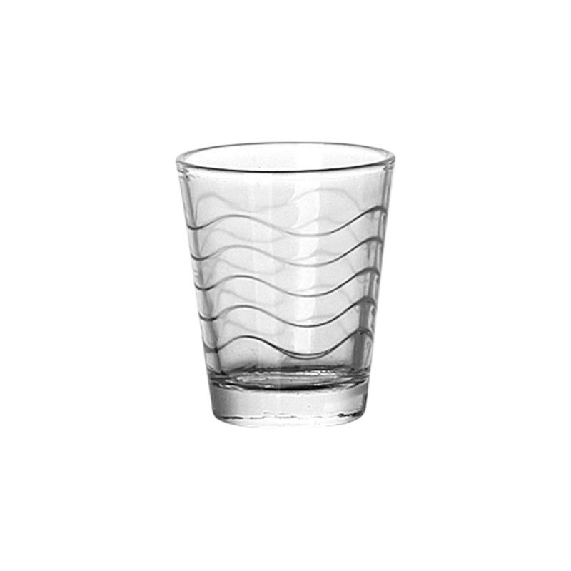 Wave Water Glass Tumbler 6pc Set 6.5x10cm