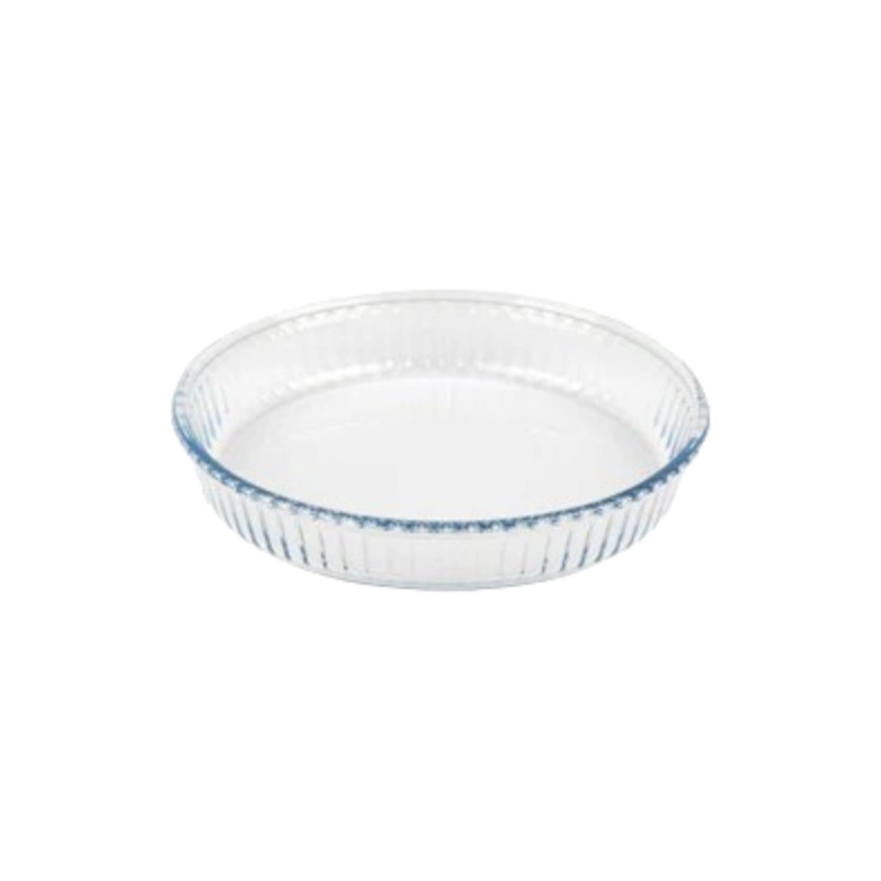 Broart Circle Plain Furnace Trays Brosilicate with Plastic Handle Lid Salmon BR-45244-PS